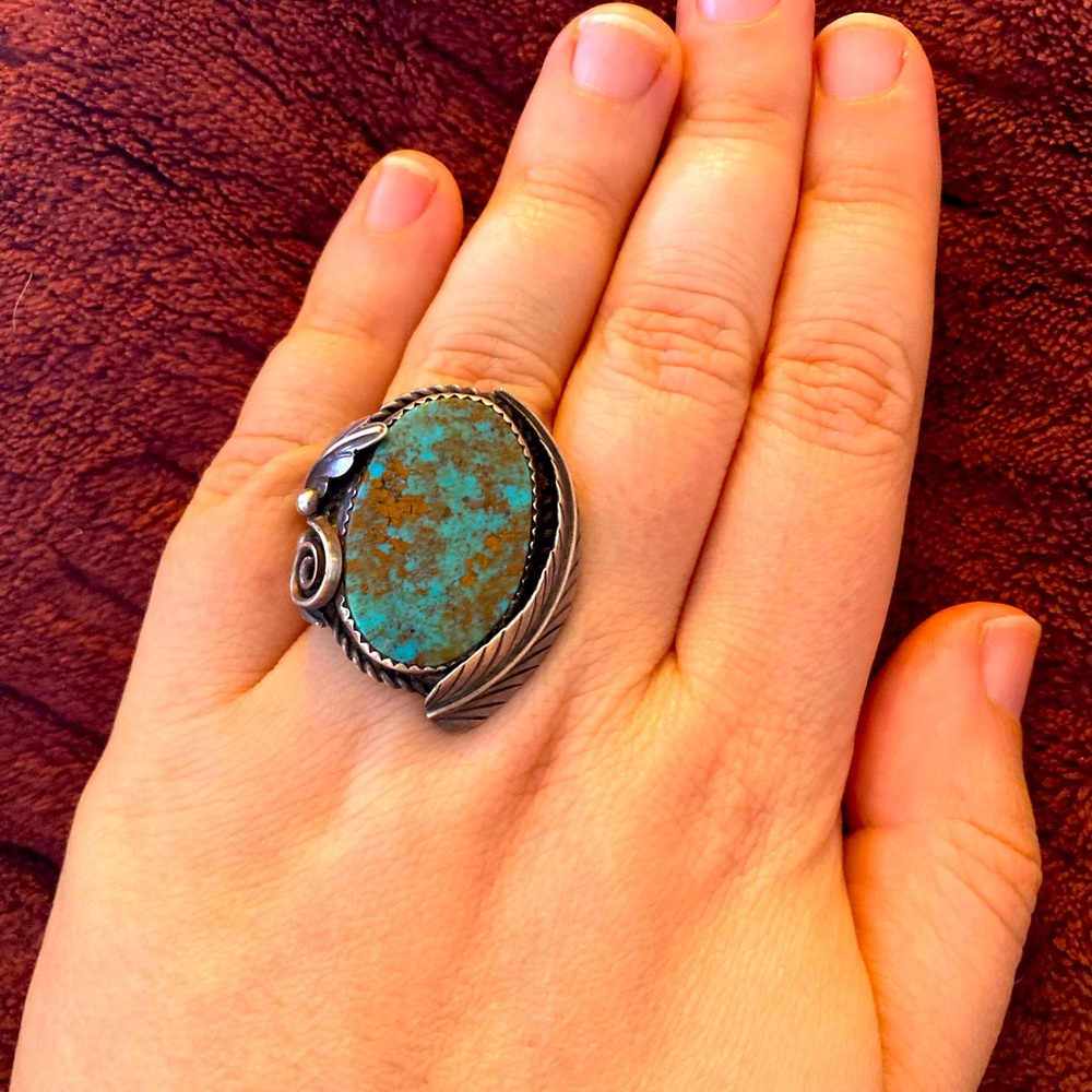 Sterling silver turquoise ring size 7.5